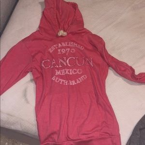 Cancun pink hoodie.